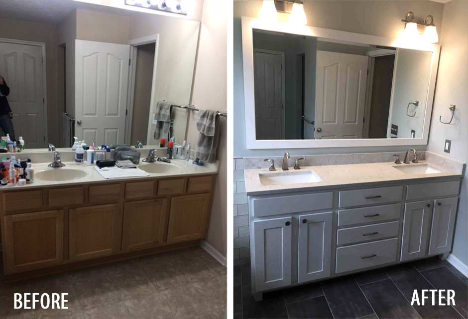 vanity- before after