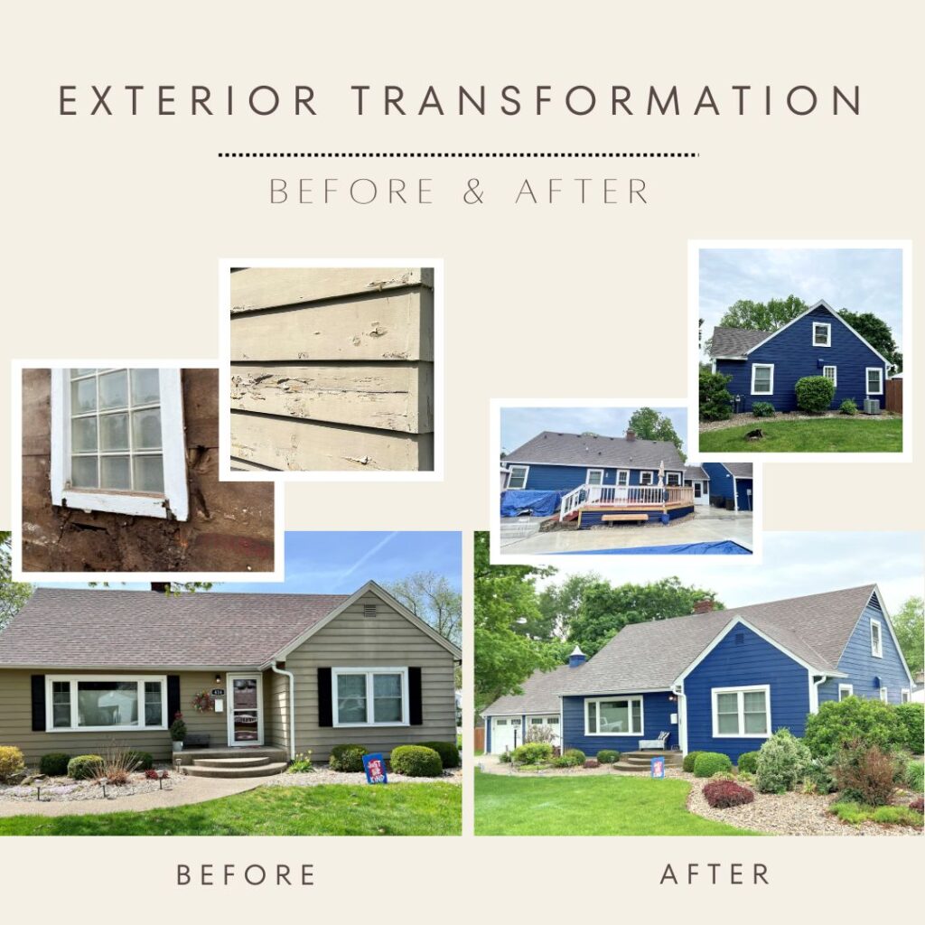 siding and paint before and after photos