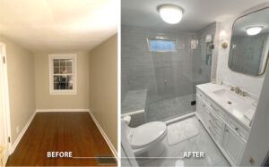 BEFORE AFTER BATHROOM TRANSFORMATION 300x187