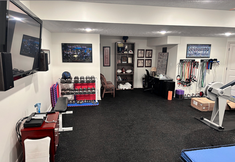 Basement gym addition