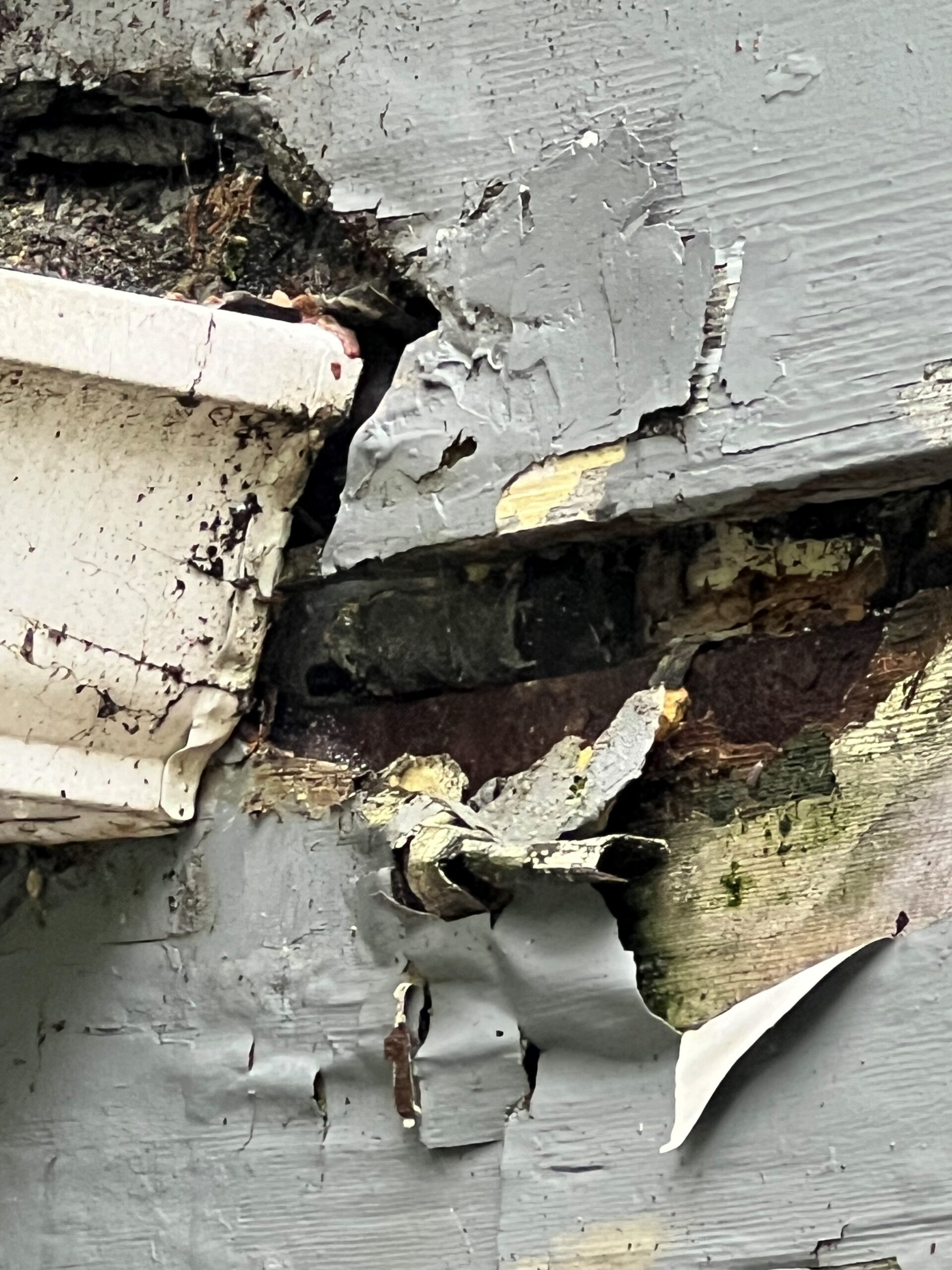 BEFORE: Wood rot repairs needed