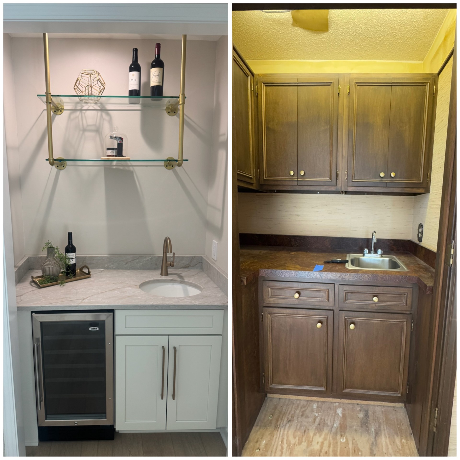 Before & After Wet Bar Remodel 2025