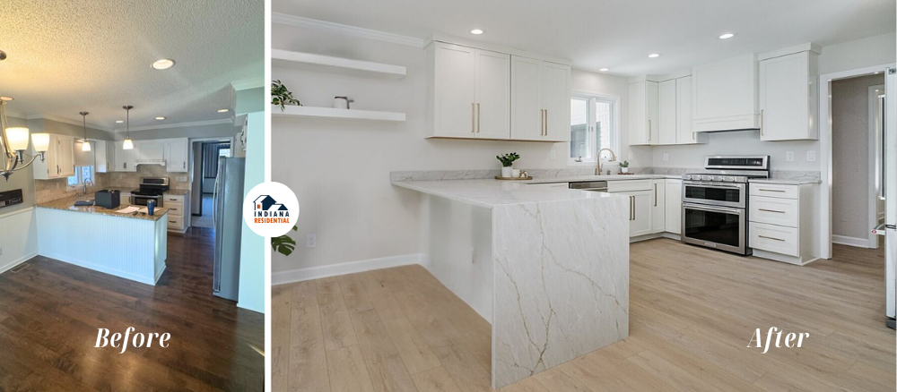 Open floor plan kitchen remodel-Before & After