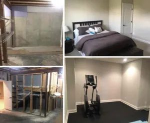 Basement Finish Before After