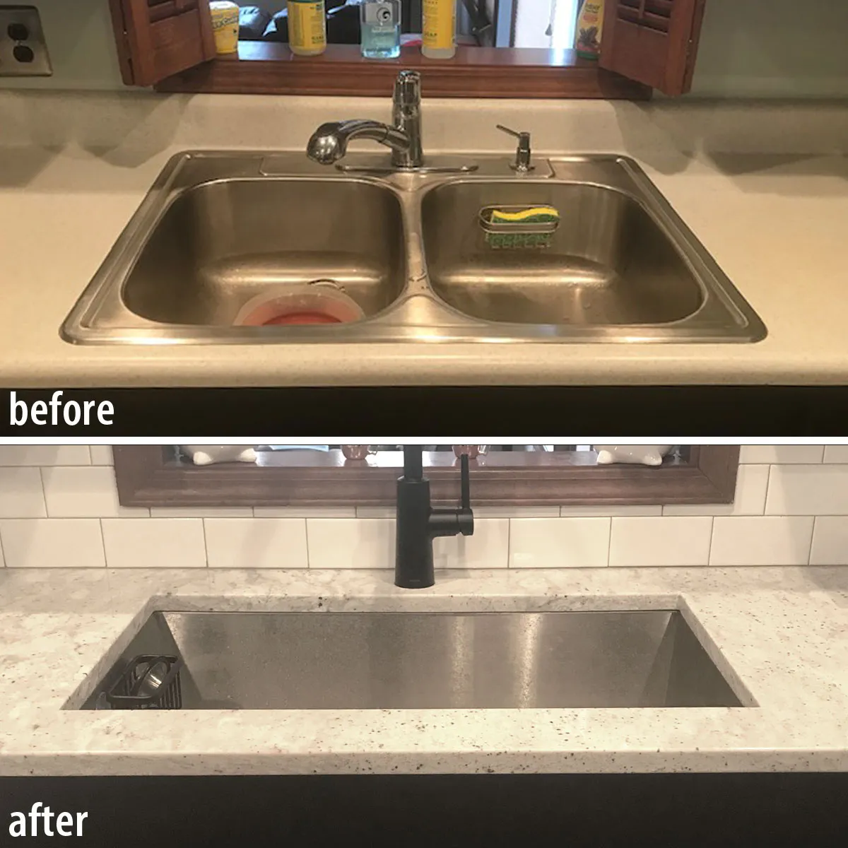 Before After Sink