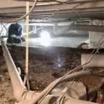 Crawlspace Cleaning In Progress