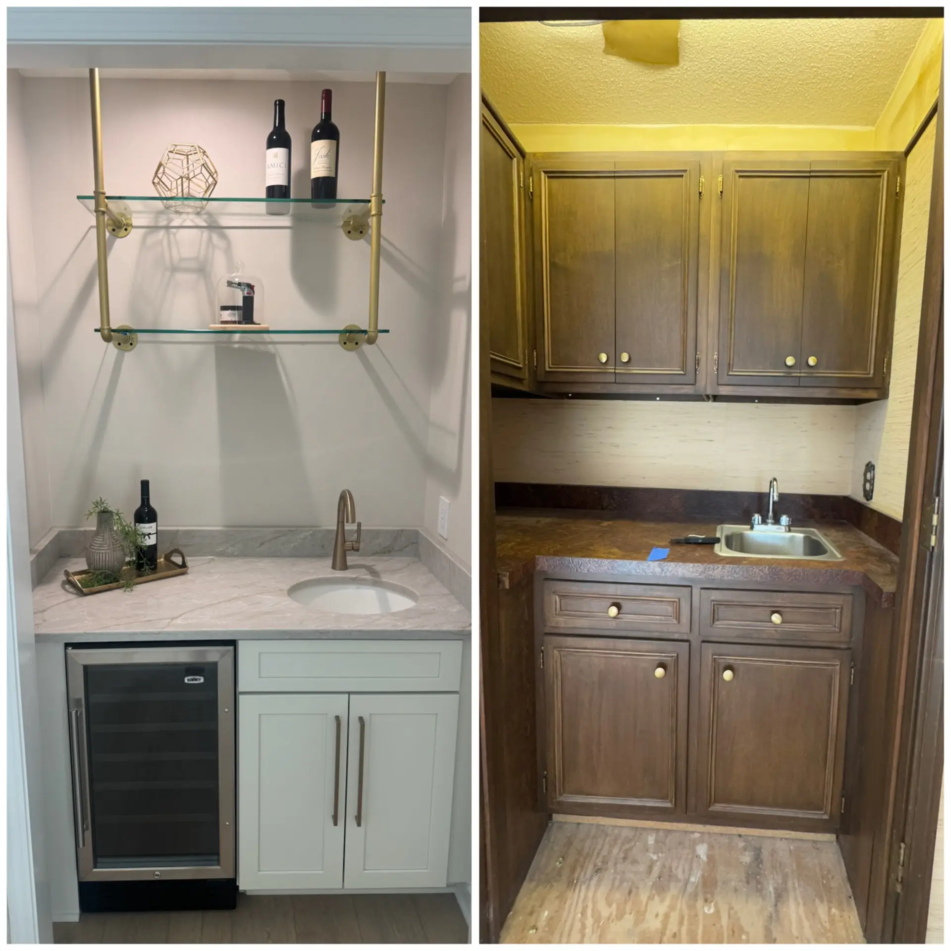 Before & After Wet Bar Remodel 2025