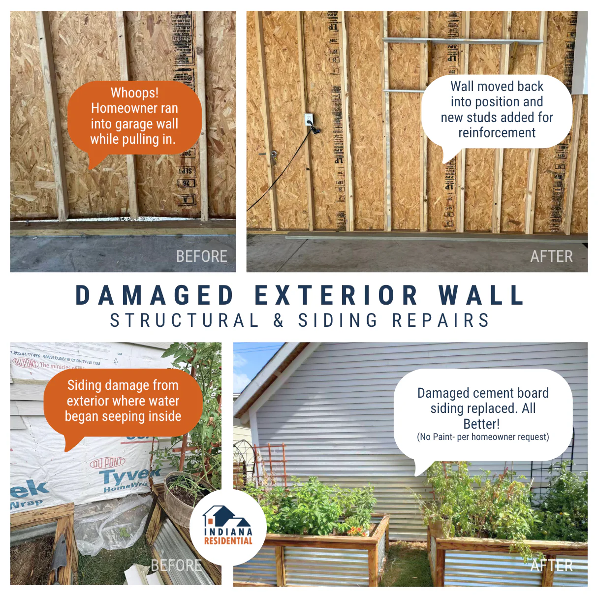 garage wall damage repair